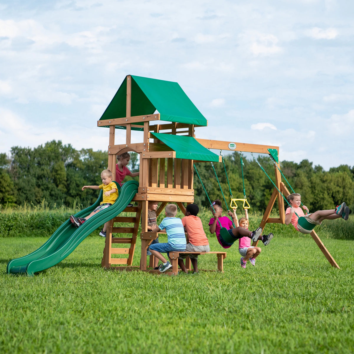 All Cedar Wood Playset Swing Set V378264