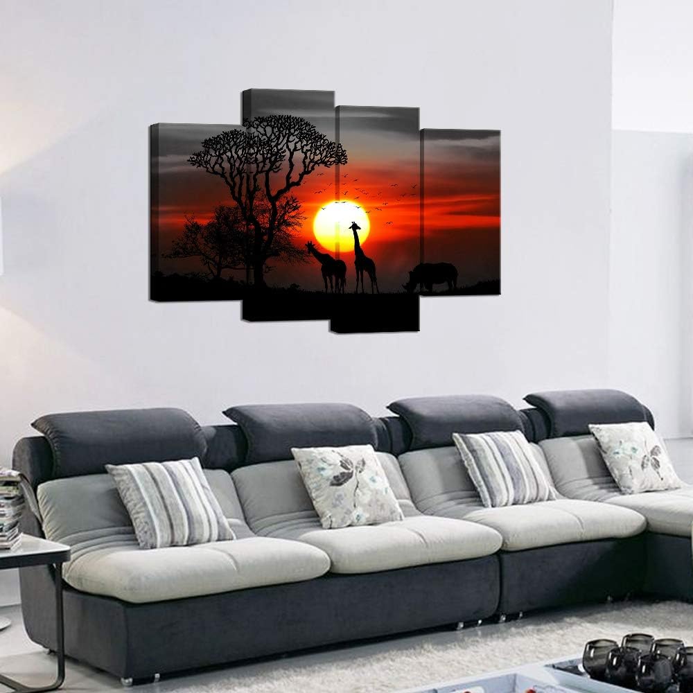 4 Piece Framed Canvas Wall Art Prints R48021