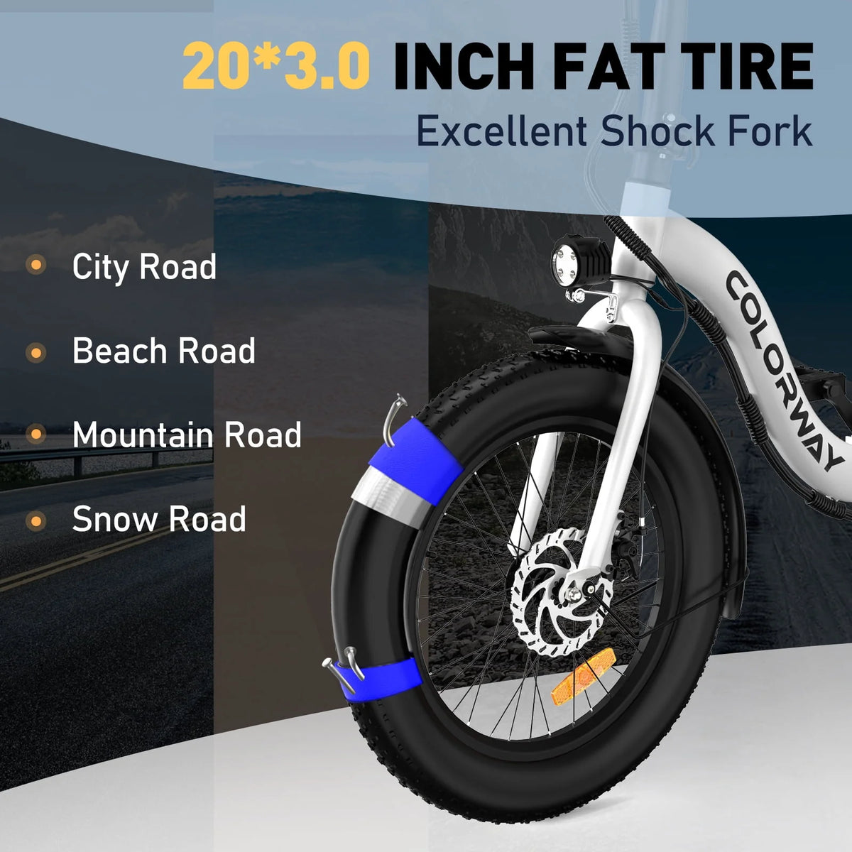 20x3.0 Fat Tire Electric Bicycles 12Ah 36V 500W E Bike C241