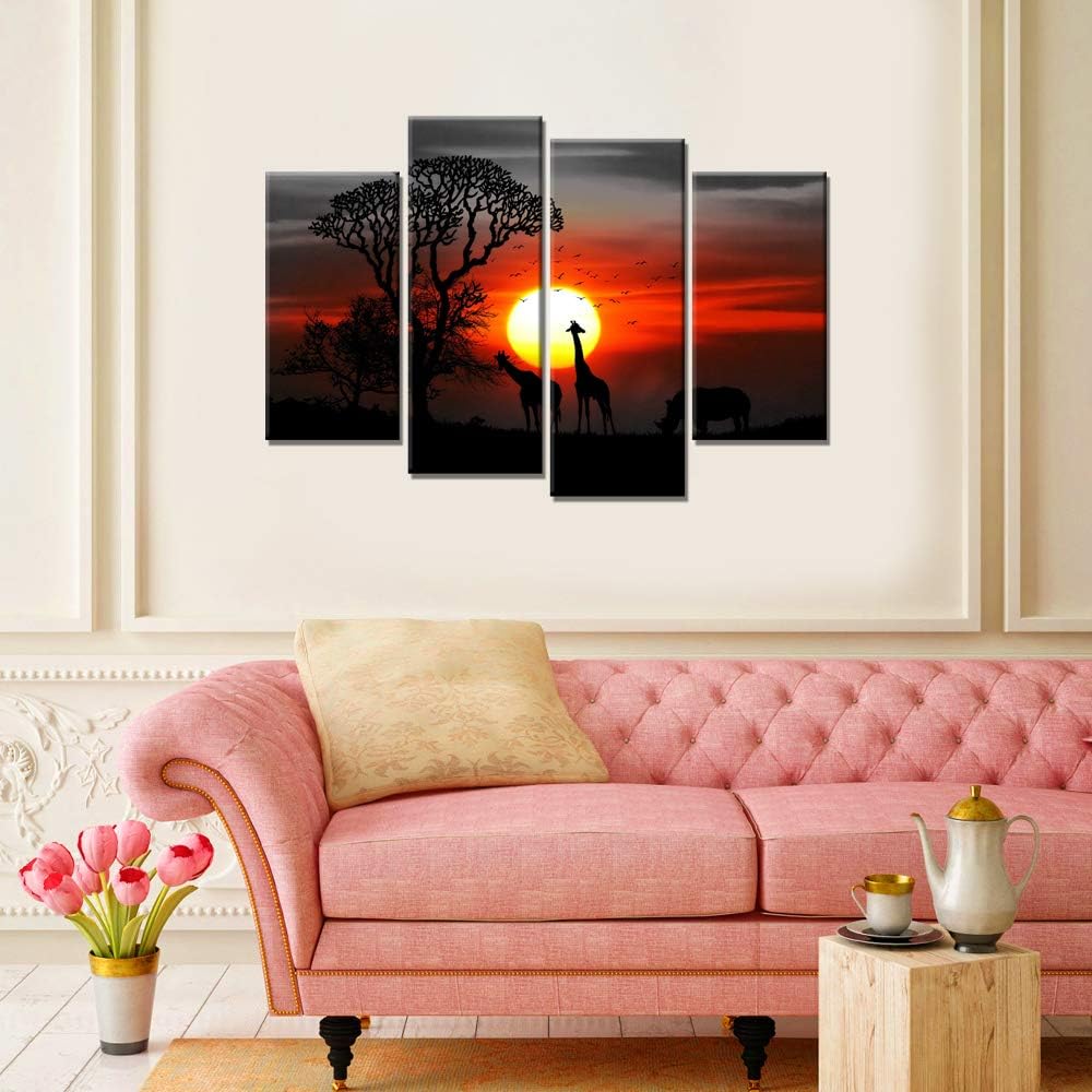 4 Piece Framed Canvas Wall Art Prints R48021