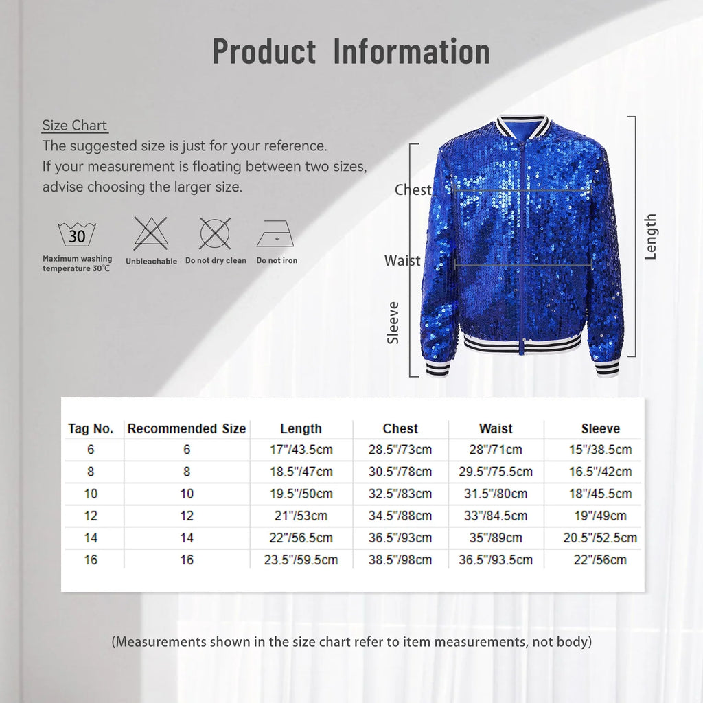 Gold 14 Girls Sparkle Bomber Flight Jacket W531