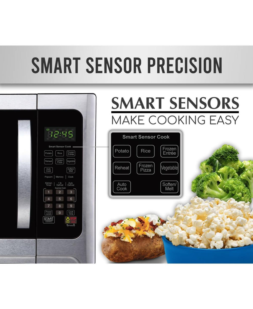 1.2 Cu. ft. 1100-Watt Stainless Steel/Black Microwave Oven W4287