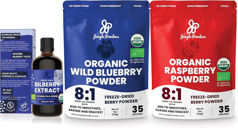 Organic Blueberry Raspberry Powder Bundle C984635
