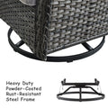 Brown Wicker Swivel Glider Club Chairs Set of 2 S45608
