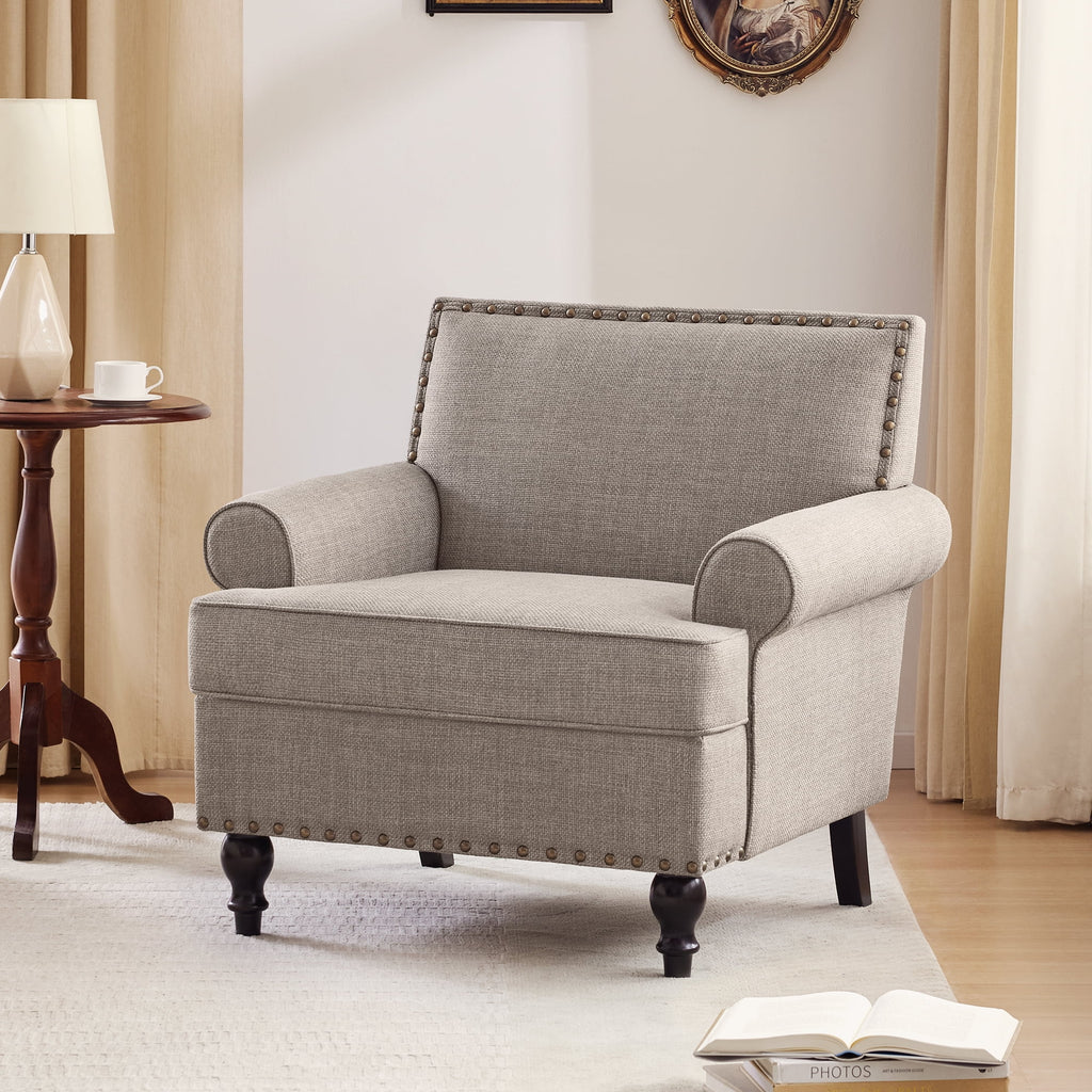 Brown Upholstered Accent Chair P11243
