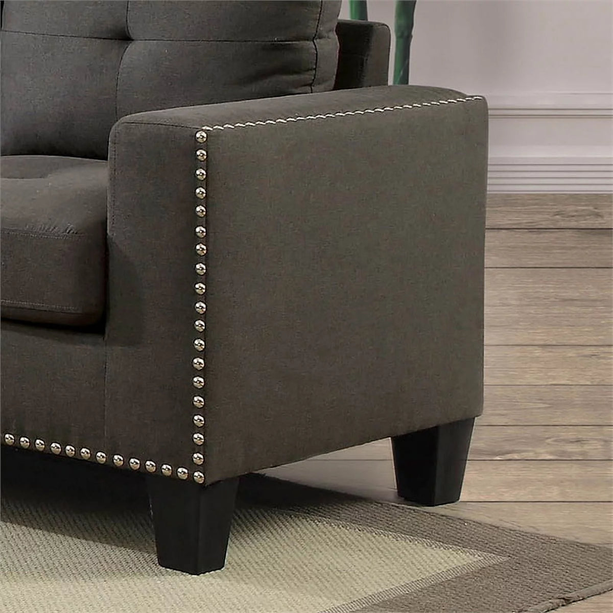 Gray Fabric 2-Piece Sofa Set Z4928