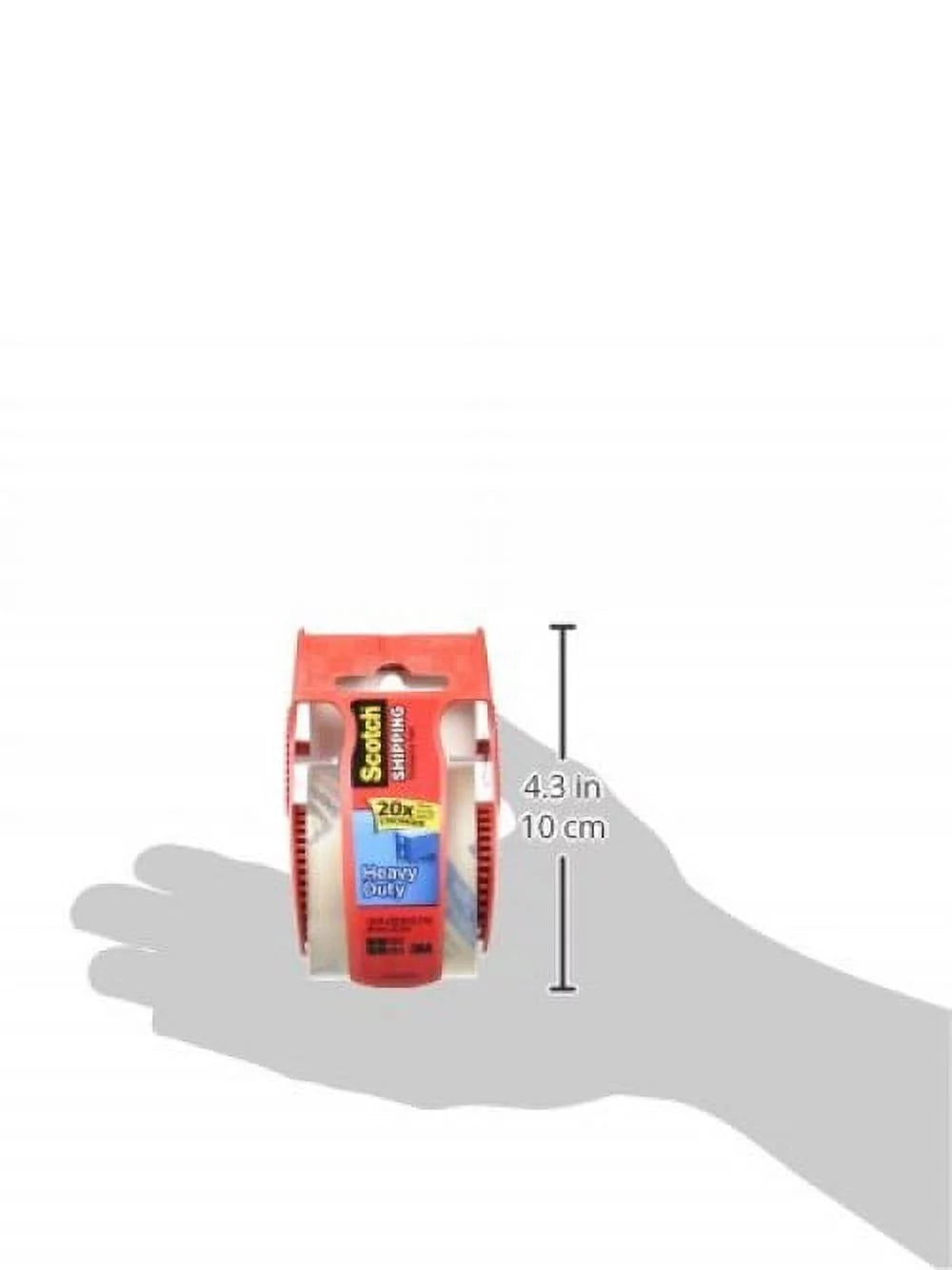 Heavy-Duty Packaging Tape With Dispenser, 1.88" X 66.66 Ft, Clear, 6/Pack K200207