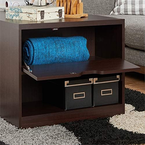 Modern Wood Multi Shelf Coffee Table in Walnut M6278