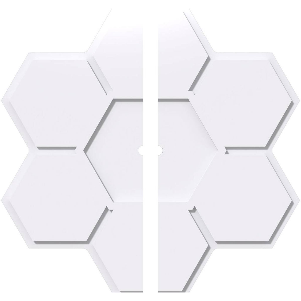 32 inchod x 1 inchid x 11 inchc x 1 inchp PVC Ceiling Medallion, Two Piece E89349