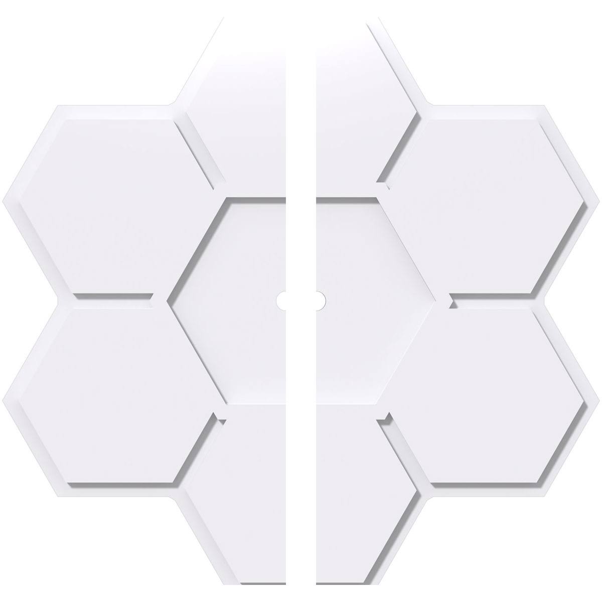 32 inchod x 1 inchid x 11 inchc x 1 inchp PVC Ceiling Medallion, Two Piece E89349