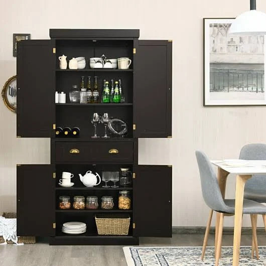Freestanding Kitchen Cabinet with Adjustable Shelves G72203