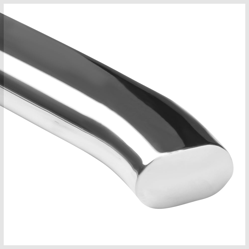 Chrome 4" Oval Curved Side Step Nerf Bar X729