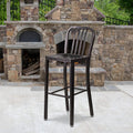 Red Metal Indoor-Outdoor Barstool Y491026