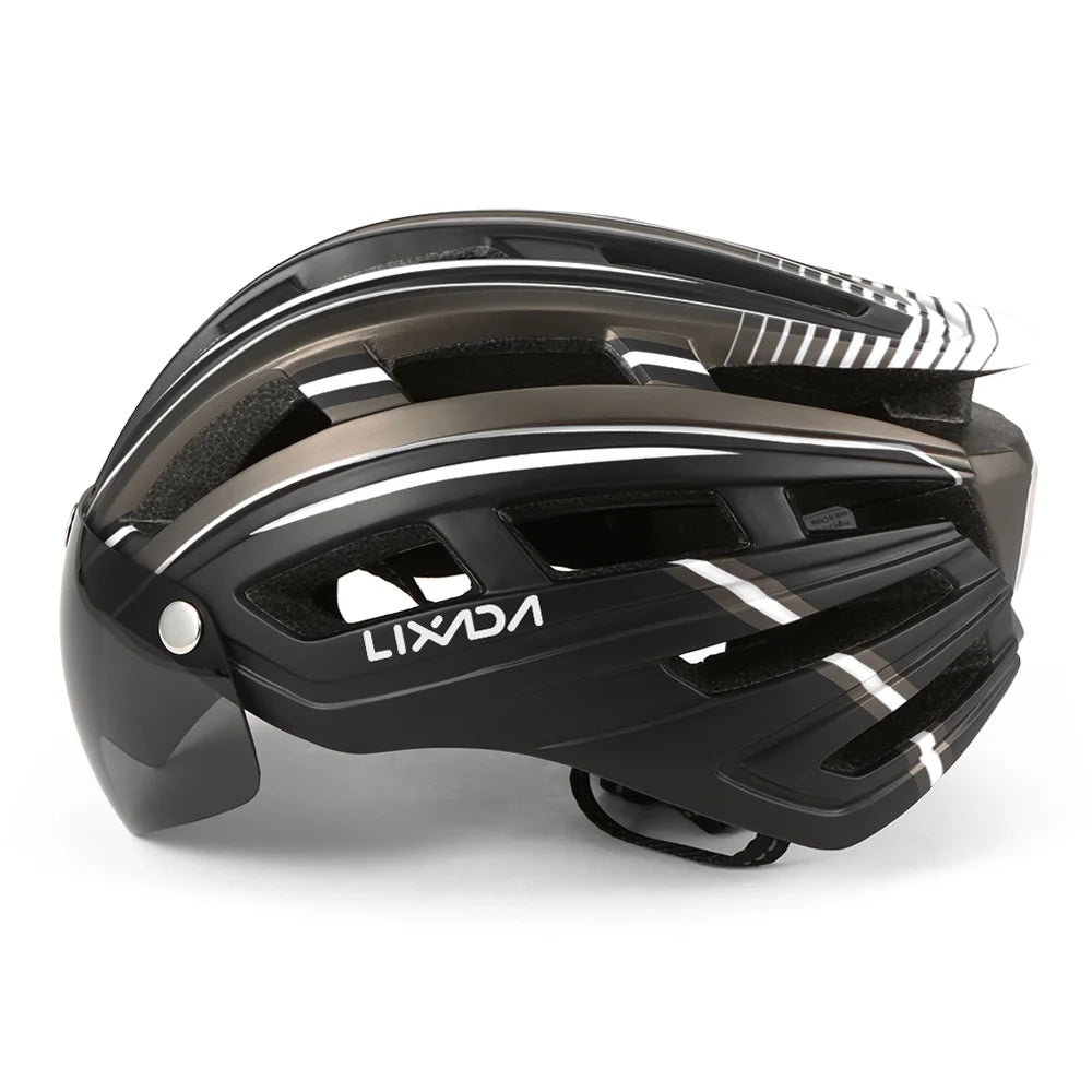 Mountain Bike Helmet with Back Light, Detachable Magnetic Visor C154608
