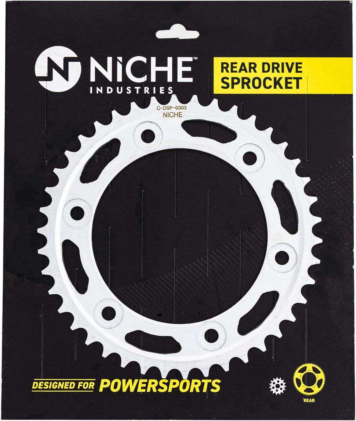Drive Sprocket Chain Combo Front 16 Rear 42 Tooth 530HZ Standard 120 Links Pack of 2 U5354