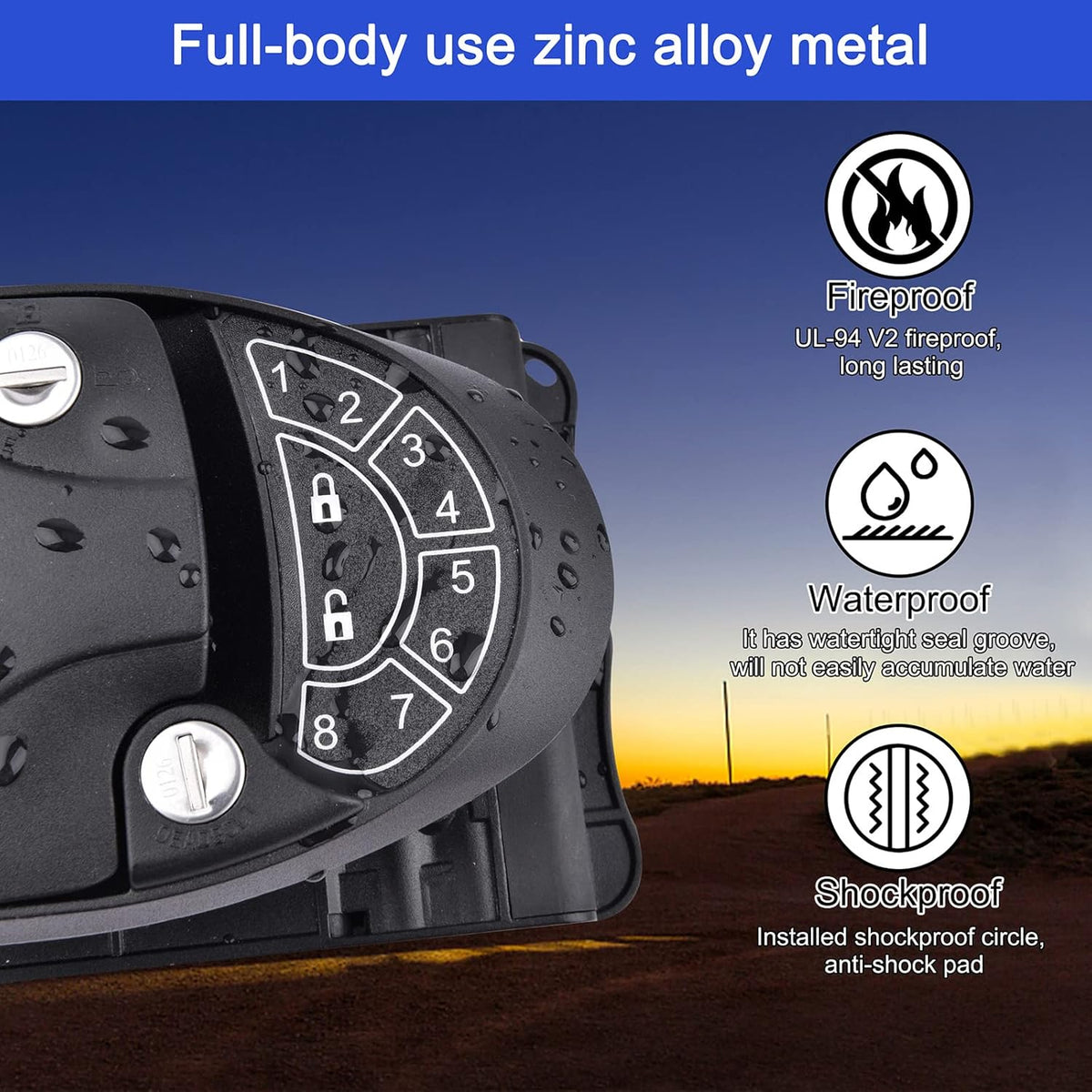 Waterproof Metal RV Keyless Entry Door Lock with Backlit Keypad Q484004