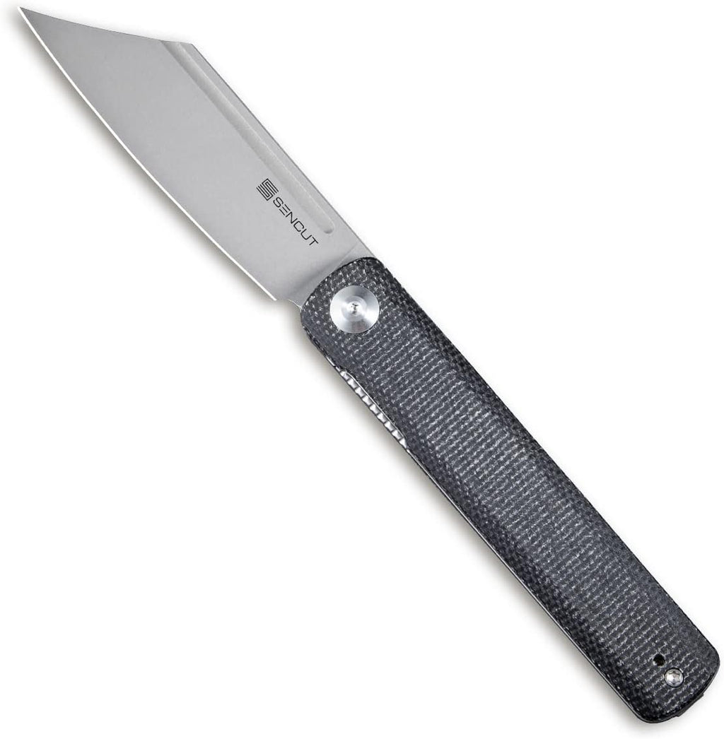 Folding Pocket Knife with Green Micarta Handle Q34330