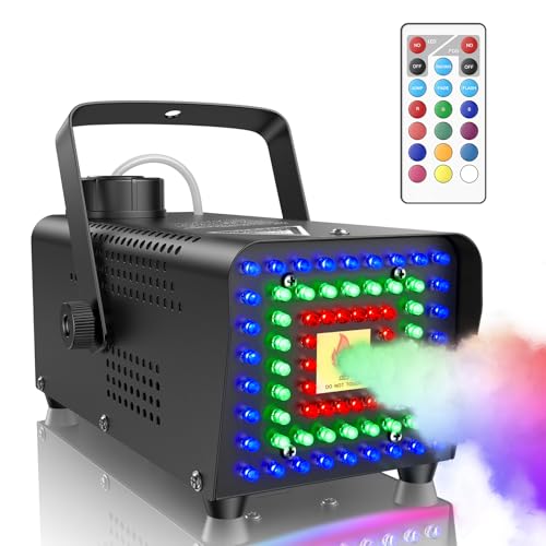 500W 2000CFM Fog Machine with 72 LED Lights and Wireless Remote Control Y12547