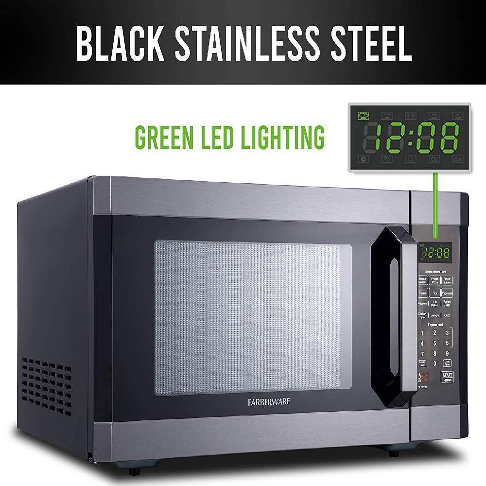 1.2 Cu. ft. 1100-Watt Stainless Steel/Black Microwave Oven W4287