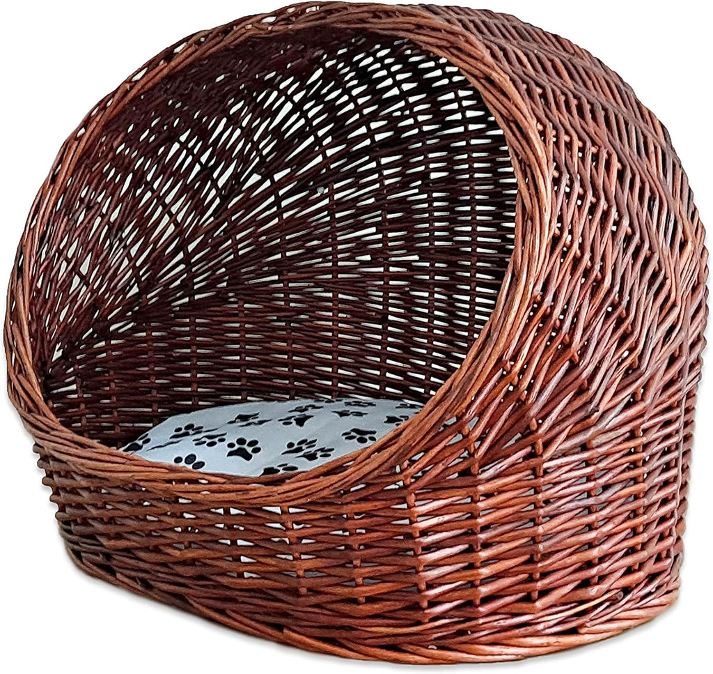 Willow Basket Cat House with Cushion M65968