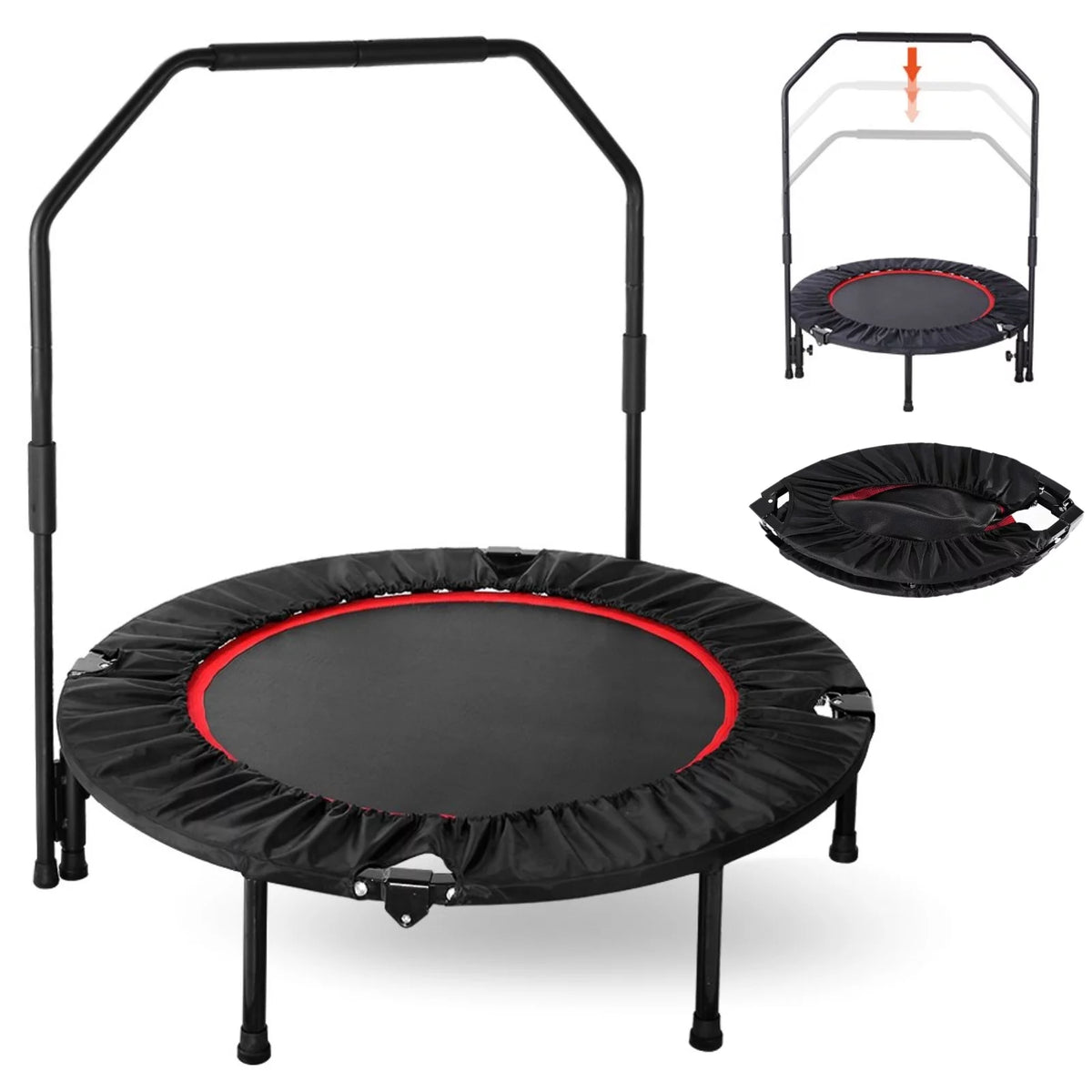 40 Foldable Mini Trampoline with Handrail X1249
