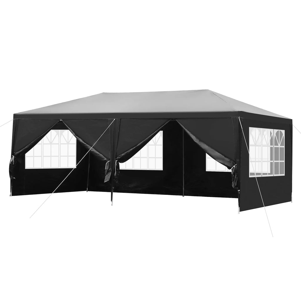 10'x20' Waterproof Outdoor Party Tent with 4 Removable Sidewall and 2 Door C8386