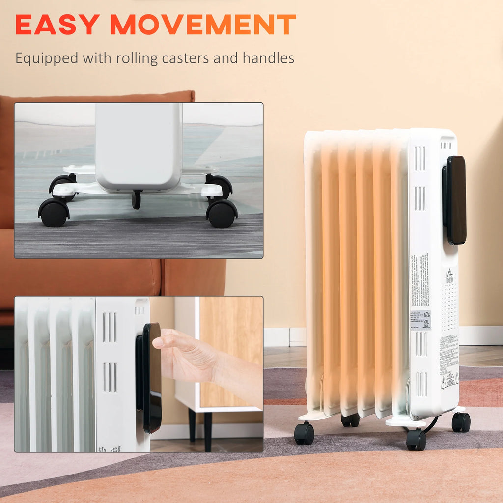 White 1500 W Electric Space Heater with 3 Modes and Timer T58963