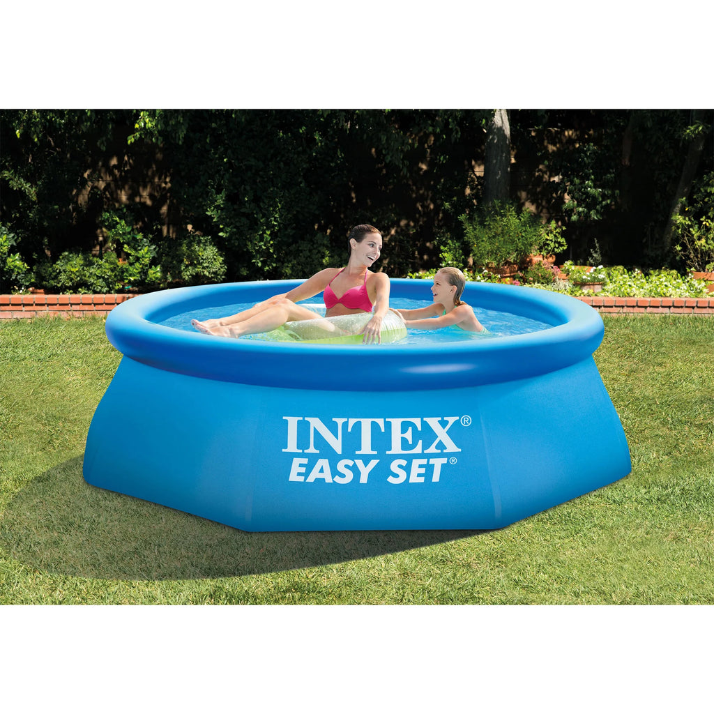 Inflatable Round Swimming Pool & Protective Cover Y93929