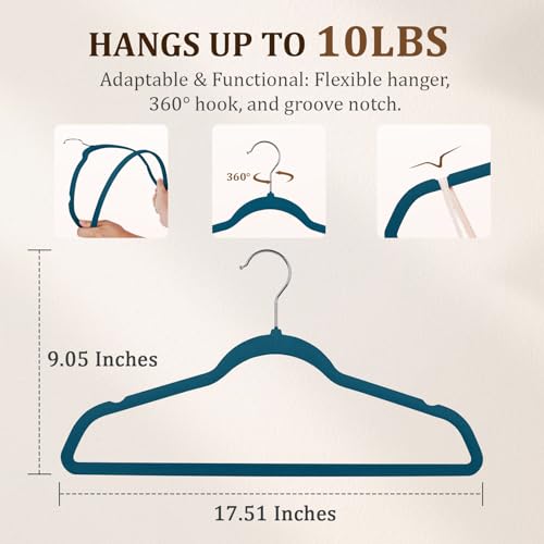 50 Pack Black Rubber Coated Plastic Hangers G105