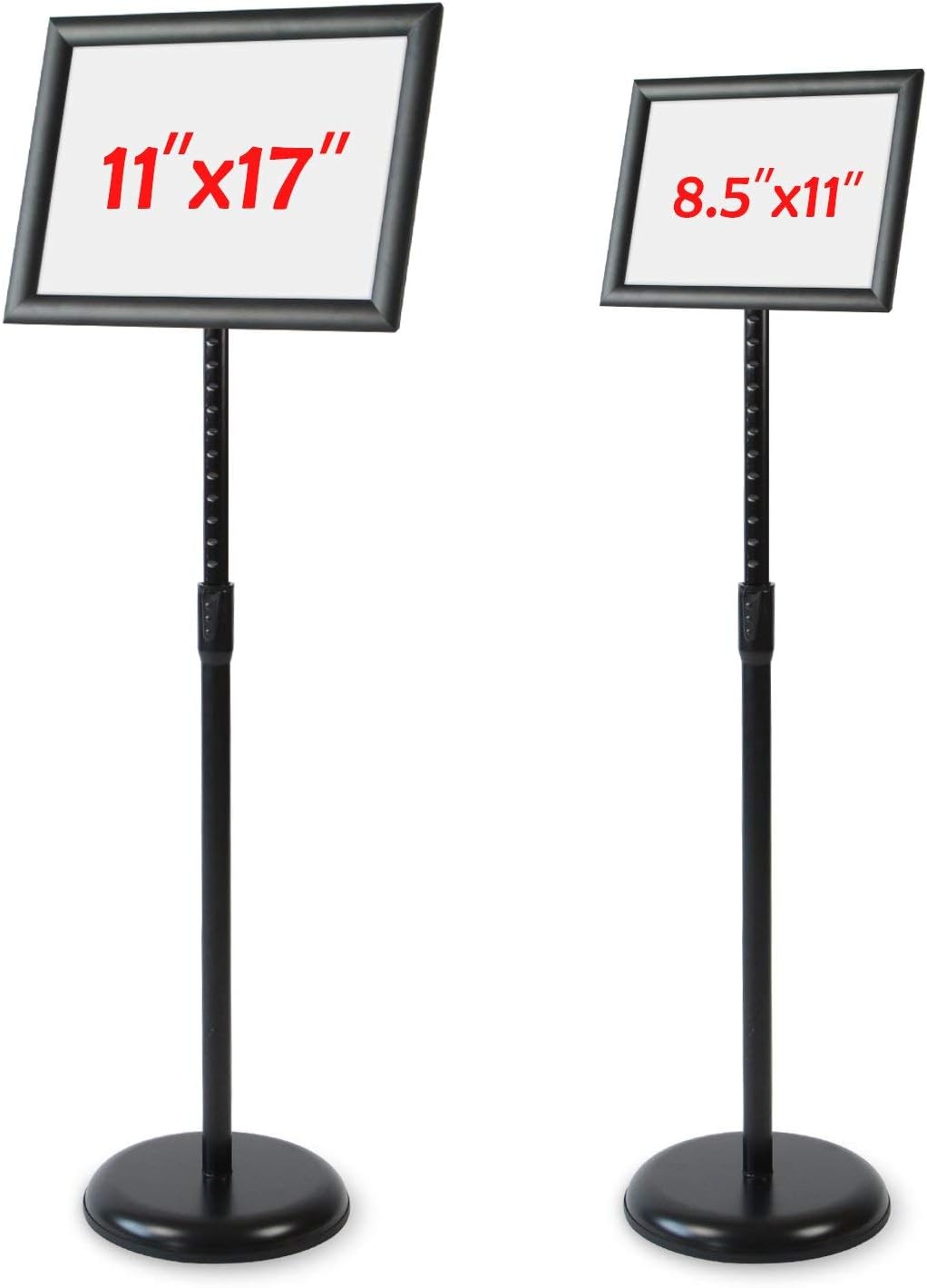 Black Pack of 2 Aluminum Floor Standing Sign Holder U7822