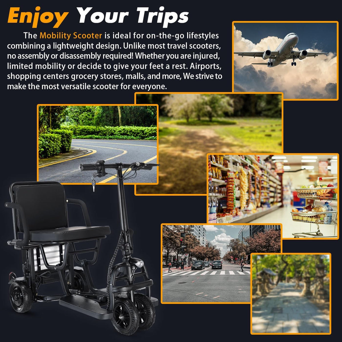Ultra Lightweight Folding Electric Scooter with Seat N137