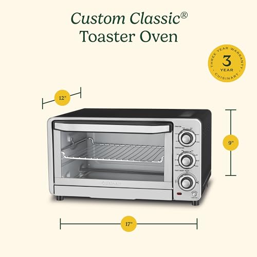Brushed Stainless and Black Toaster Oven Broiler D8795
