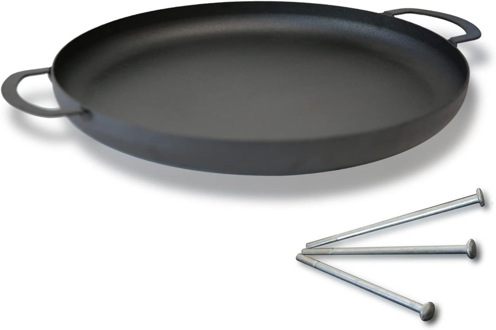 15 Inch Pre-seasoned Reversible Cast Iron Griddle Pan with Detachable Legs Y535232