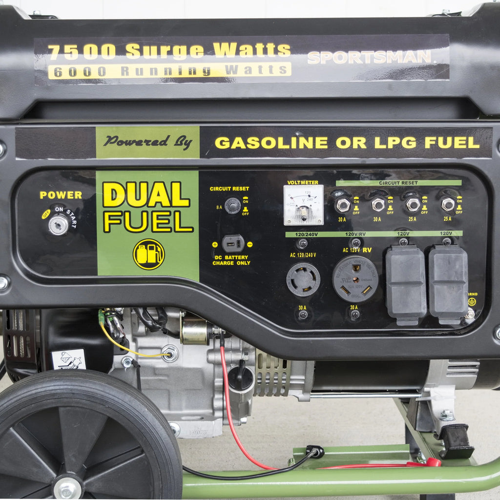 7500 Watts Dual Fuel Portable Generator L737
