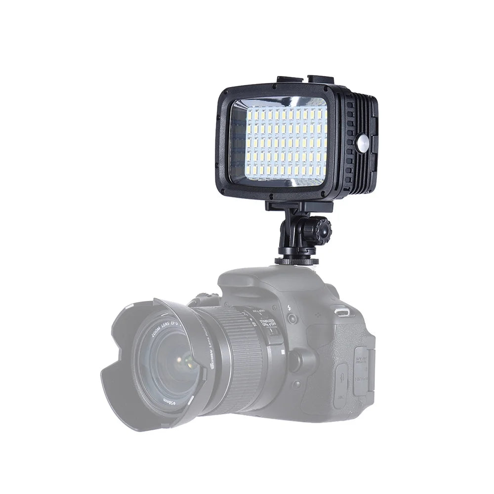 Ultra Bright 1800LM 3 Modes Waterproof Underwater 40m 5500K 60pcs Diving Fill-in Video Light with Hot Shoe Mount S8522