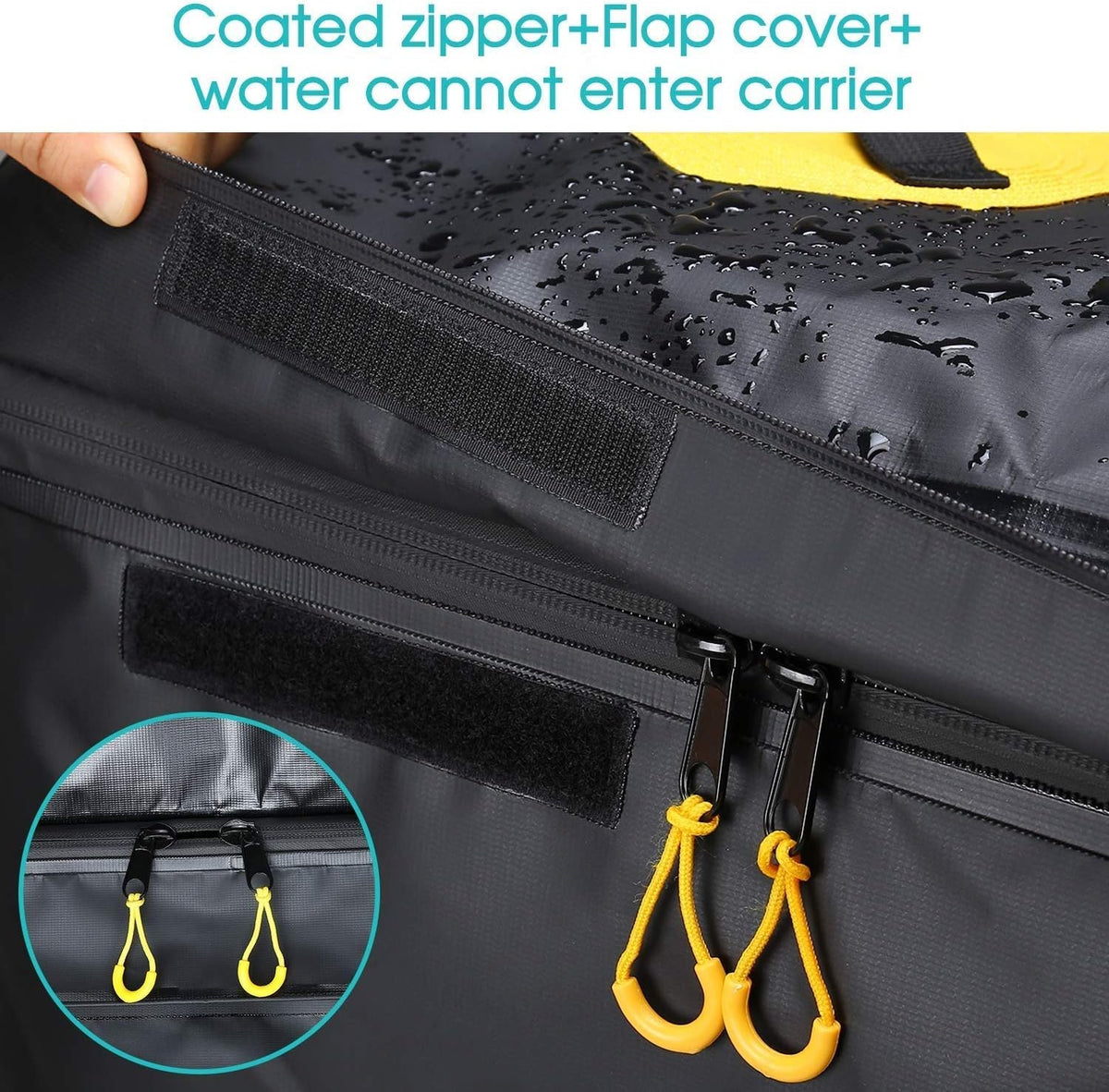 100% Waterproof 22 Cu Ft Cargo Carrier Bag with 6 Reinforced Straps J432056