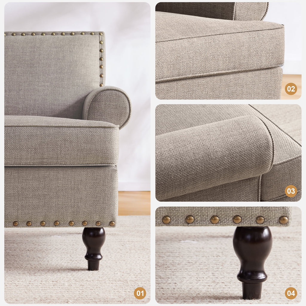 Brown Upholstered Accent Chair P11243