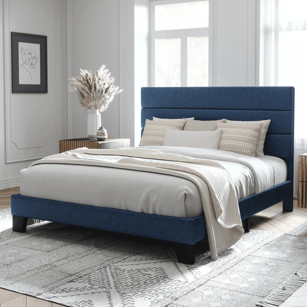 Queen Size Fabric Upholstered Platform Bed Frame B882848