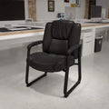 Black Leathersoft Reception Chairs L85994