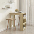 Bar Table with Storage Rack Engineered Wood C683353