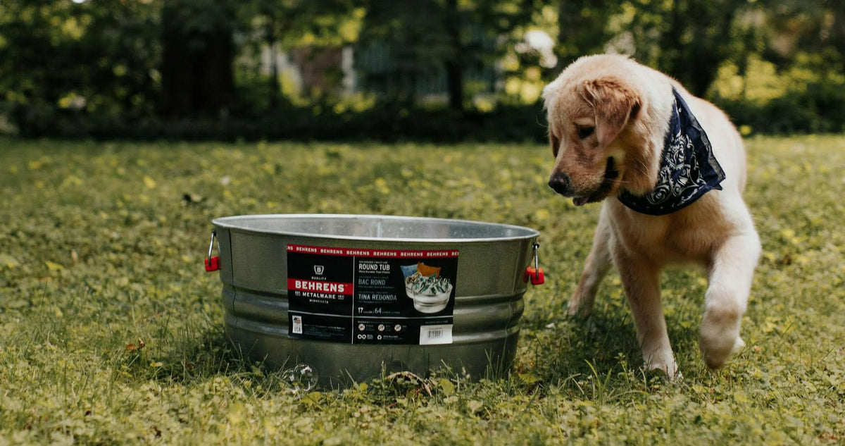 17 gal. Galvanized Steel Round Tub N154492
