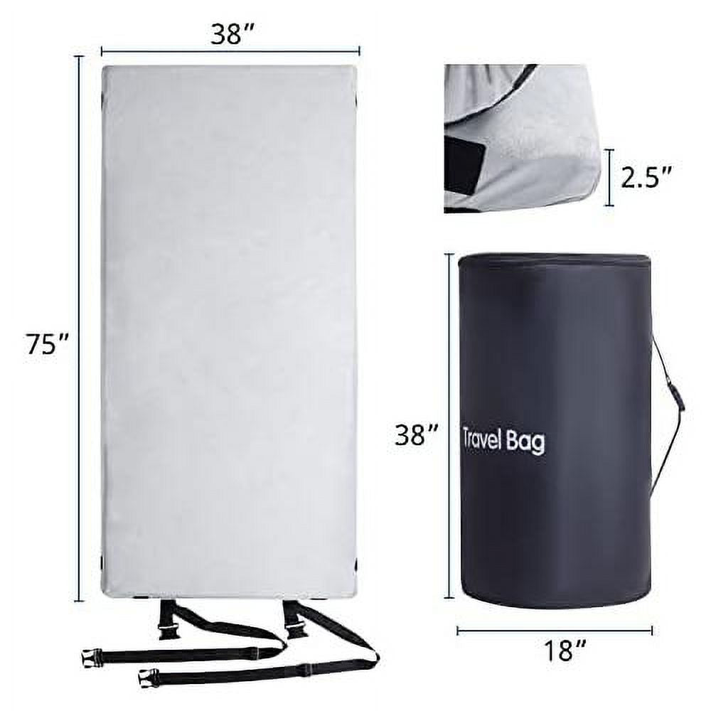 Memory Foam Camping Mattress with Removable Waterproof Cover Travel Bag A569