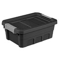 Black 6-Pack Plastic Stacker Tote Storage Bin E426396