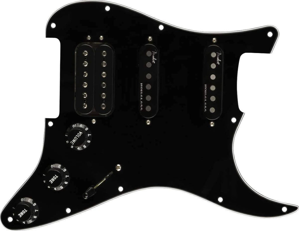 Black 3-Ply Pre-Wired Stratocaster Pickguard V3177