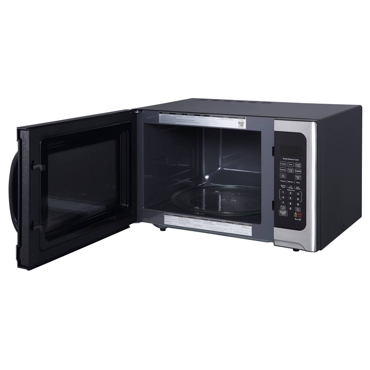 1.2 Cu. ft. 1100-Watt Stainless Steel/Black Microwave Oven W4287
