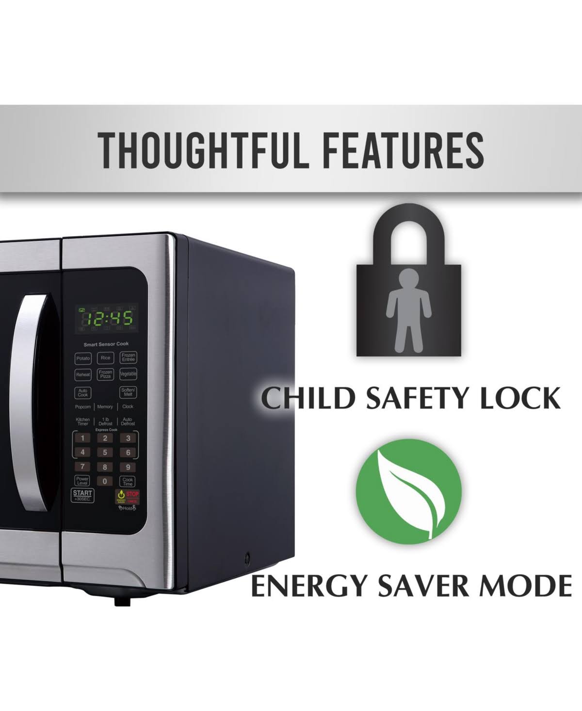 1.2 Cu. ft. 1100-Watt Stainless Steel/Black Microwave Oven W4287