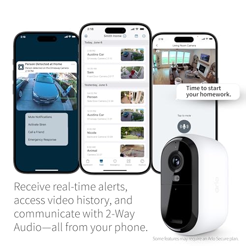White 2K Wireless Security Camera U606861