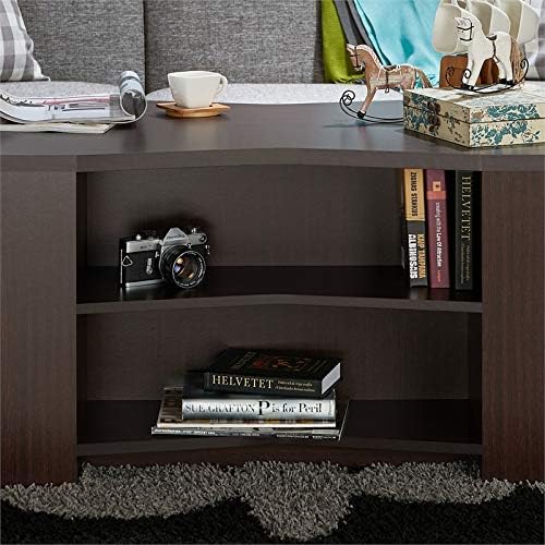 Modern Wood Multi Shelf Coffee Table in Walnut M6278