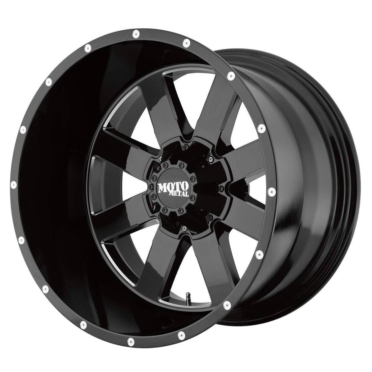 18x10 Gloss Black Milled Wheel R7399