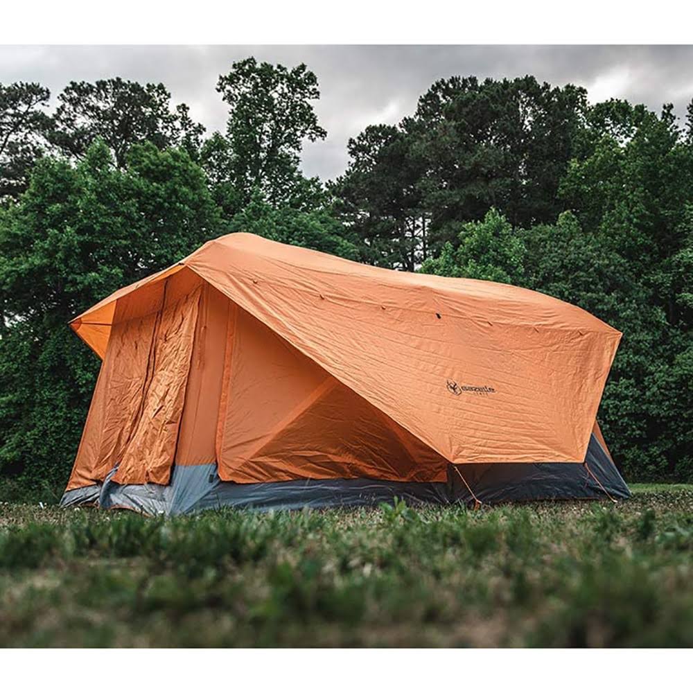 Orange 8 Person Pop Up Camping Hub Tent with Screen Room E678